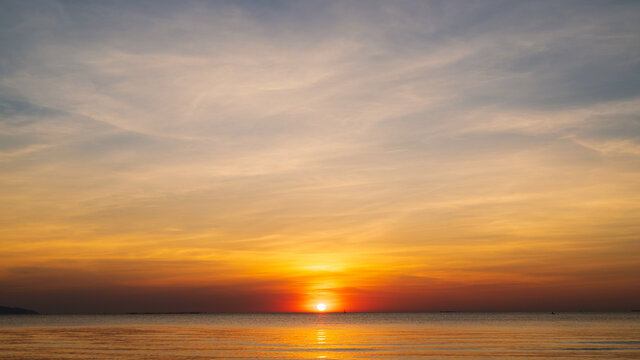 sunset over the sea © Hide_Studio