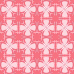 Fototapeta premium pink magenta peach rose mandala seamless floral vintage interior flat design background vector illustration