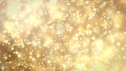 Shiny gradient background with golden particles and shiny stars