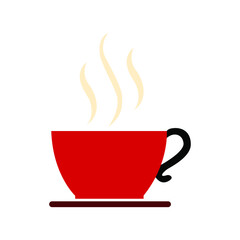 coffee icon on a white background, vector illustration