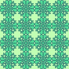 green olive colour vintage floral interior mandala seamless flat design background
