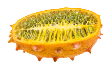 Kiwano isolated on white background with clipping path