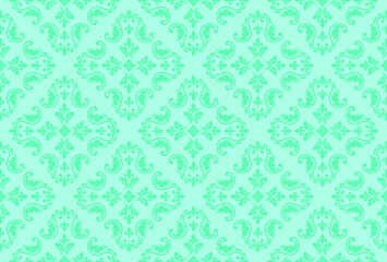 Fototapeta premium Abstract Flower geometric pattern. Seamless vector background. White and Blue ornament. Ornament for fabric, wallpaper, packaging. Decorative print