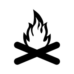 fire flame icon illustration ignite symbol design on white background