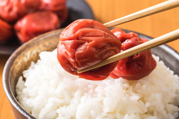 梅干し　Pickled plums  Umeboshi