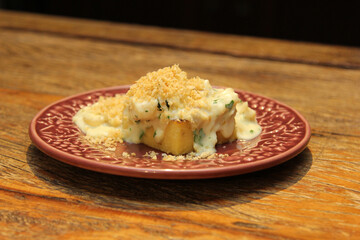 Baccalà Mantecato - Traditional Italian dish of cod with Venetian polenta.