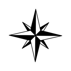 Compass Icon In Trendy Style Isolated Background. color editable on white background