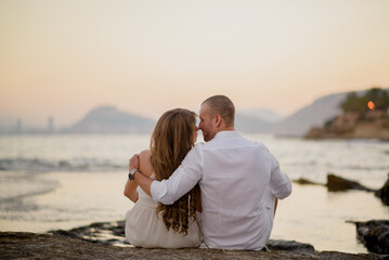 young couples embracing romantically outdoors on saint valentines day
