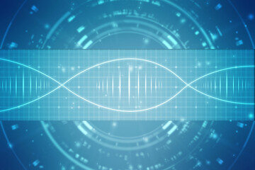 DNA structure, abstract medical and healthcare background,Abstract technogoly science concept DNA fururistic on hi tech blue background