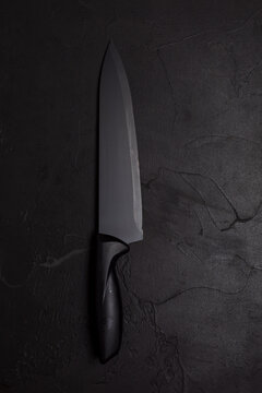 Best quality chef knife on dark surface