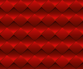 Fototapeta na wymiar Abstract red geometric square texture seamless pattern background. Vector illustration
