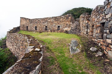Fototapeta na wymiar Choquequirao, one of the best Inca ruins in Peru