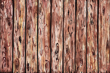 Watercolor wood texture, wooden background. Hand painting on paper
