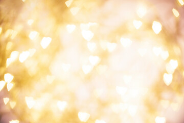 Valentine's day hearts bokeh light background