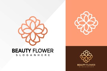 Beauty Flower Logo Design, Brand Identity business logos vector, modern logo, Logo Designs Vector Illustration Template