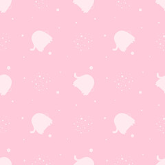 Seamless pattern with cute multicolored elephants on a pink background. Vector baby background great for fabric and textile, baby clothes and bedding, packaging designs, cards and banners