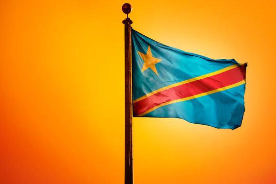 Flag Of Democratic Republic Of The Congo Kinshasa Stock Photo - Download  Image Now - Democratic Republic of the Congo, Flag, 2015 - iStock