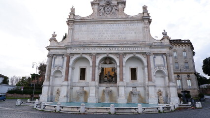 Fototapeta premium The Fontana dell Acqua Paola (The big fountain) is a monumental fountain located on the Janiculum Hil in Rome, Italy