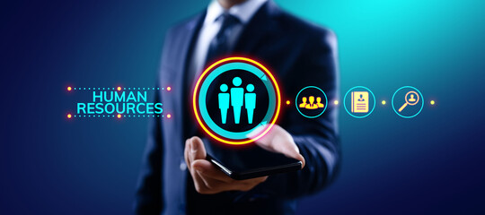 HR Human resources Recruitment Team Staff management Business concept.