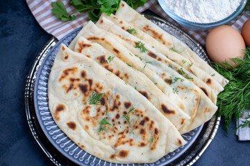 Turkish D Borek - D Börek - Traditional delicious handmade Turkish pastry