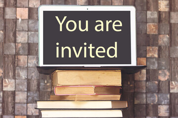 you are invited on laptope screen