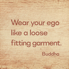 your ego Buddha wood