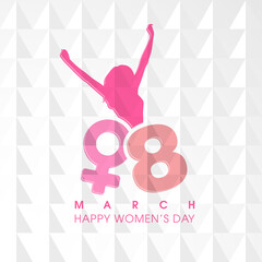 Illustration of International women's day,eighth of march.