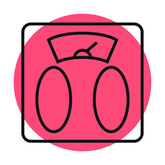 Weight scale line icon vector