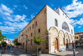 Aya Haralambos Church view in Cesme Town of Izmir Province. Cesme is populer tourist destination in Turkey.