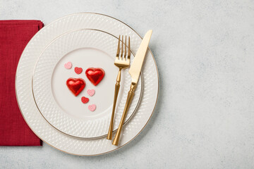 Valentine's Day table setting - 404546070