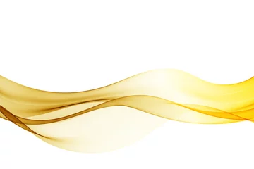 Peel and stick wall murals Abstract wave Vector beautiful gold satin. Template brochure design