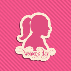 Illustration of International women's day,eighth of march.