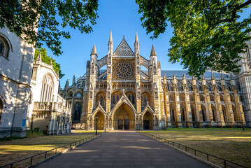 Westminster Abbey in london, england, uk - obrazy, fototapety, plakaty