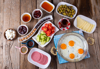 Traditional delicious Turkish breakfast