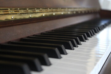 Wooden old piano