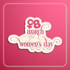 Illustration of International women's day,eighth of march.