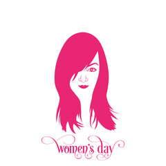 Illustration of International women's day,eighth of march.