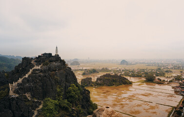 Fototapeta na wymiar View of sanctuary and wetlands outside Da Nang, Vietnam. Travel, Landscape, Adventure.