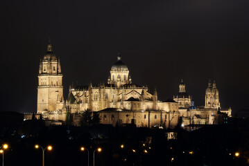 Fototapeta na wymiar Cathedral of the city of Salamanca, Castilla y León, Spain, photograph taken in winter 2020 (December-January)