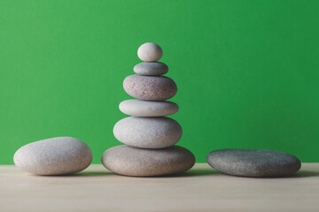 zen pebble stones, meditation, harmony and balance concept