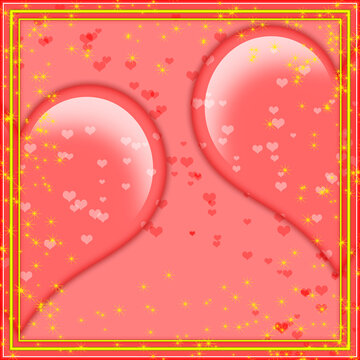 Valentines love heart shape