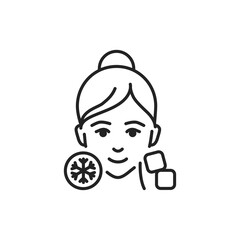 Hydroxytherapy face color line icon. Pictogram for web page, mobile app, promo.