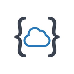 Cloud code icon