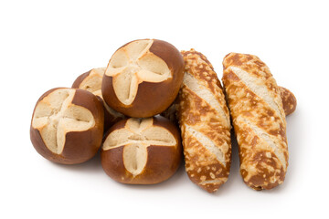 Käse-Laugenstangen und Laugenbrötchen