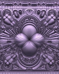 A bizarre 3D fractal relief with a complicated recursion structure.