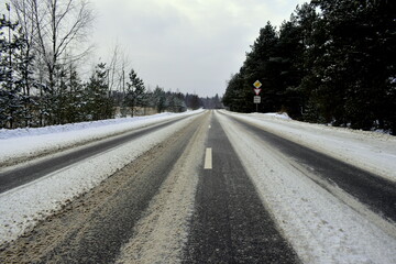 road in winter