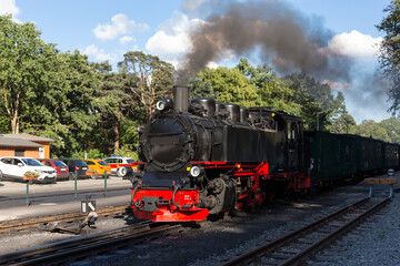 historische Schmalspurbahn auf Rügen