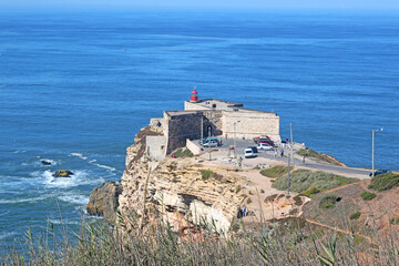 Fototapeta na wymiar Nazare Fort of São Miguel Arcanjo, Portugal 