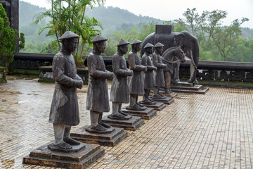 Vietnamese Soldiers statues. Khai Dinh Royal Tomb in Hue, Vietnam © Emoji Smileys People