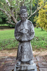 Statues. Khai Dinh Royal Tomb in Hue, Vietnam